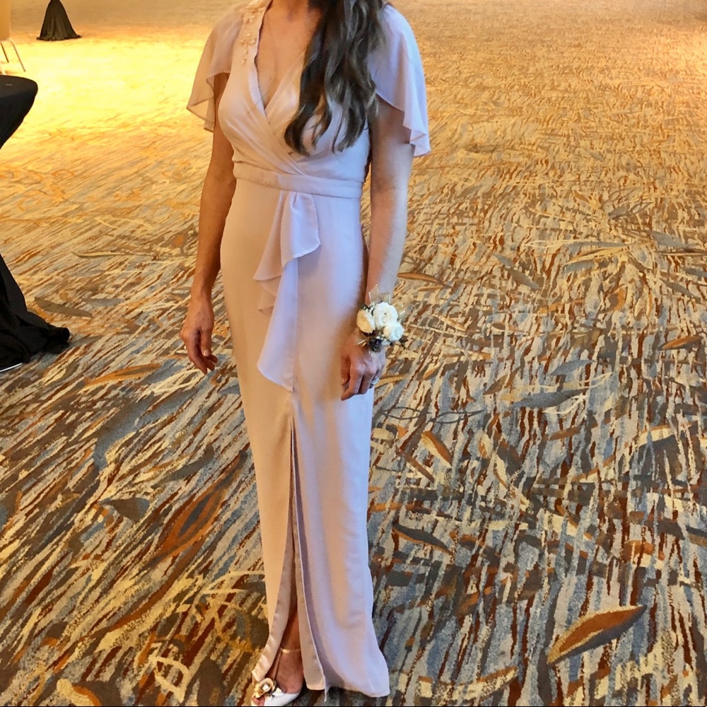 Parker Black soft pink formal gown